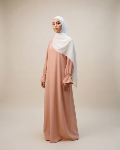Noor Falak abaya - peach