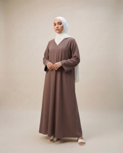 Noor Qamar abaya - Mokka