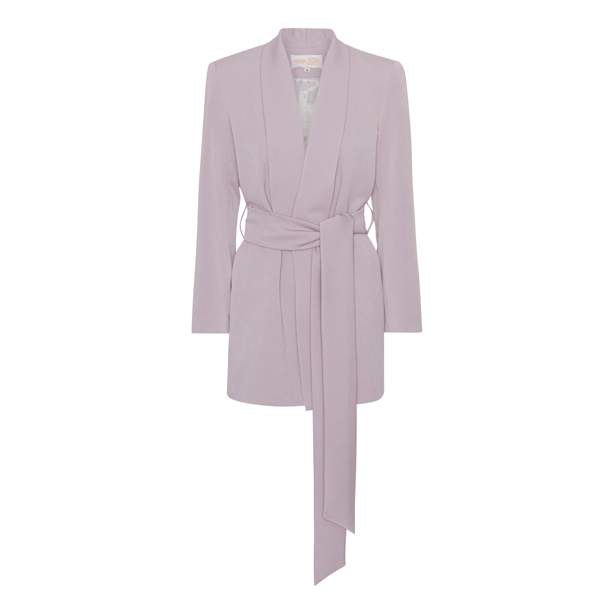 Blazer med bælte - Lavender mist